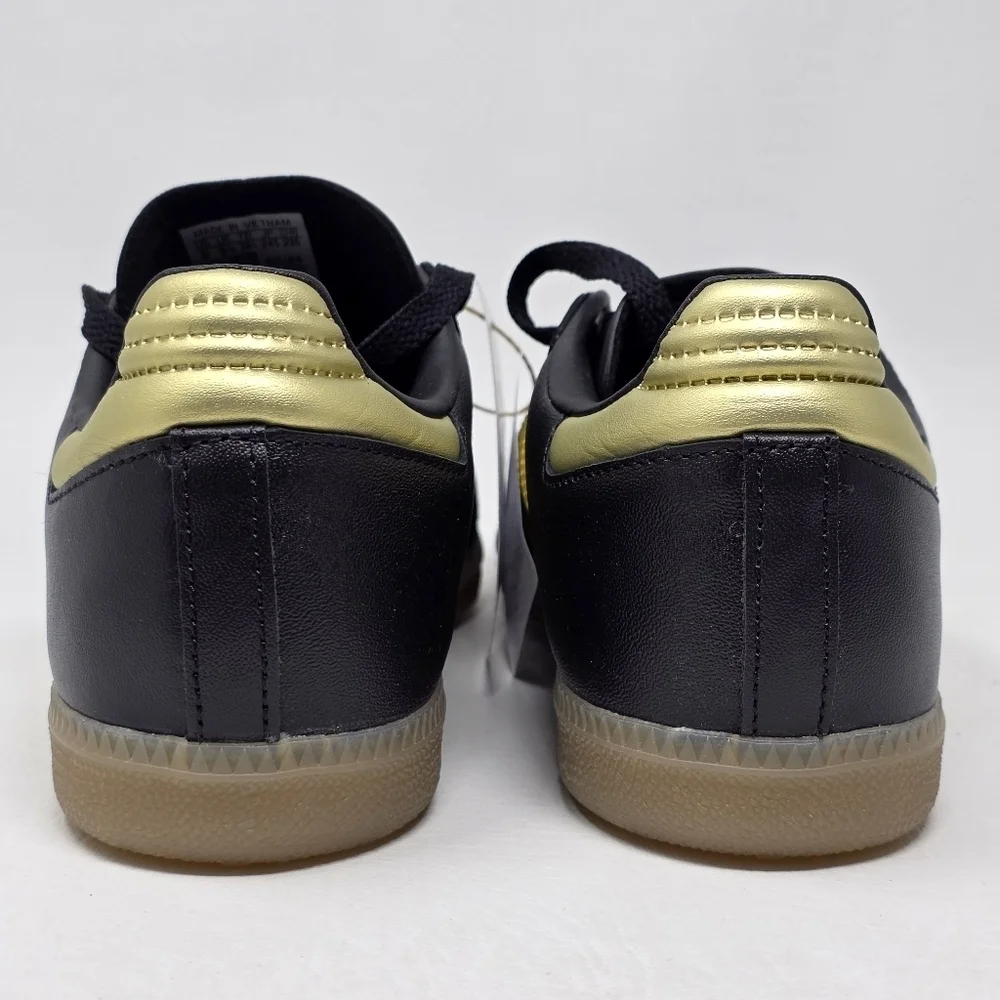 Adidas Samba Messi Boys Grade School Black Gold Metallic Gum JH5641 Size 5.5 New